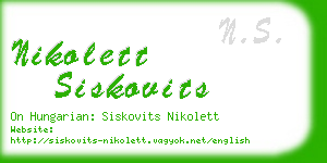 nikolett siskovits business card